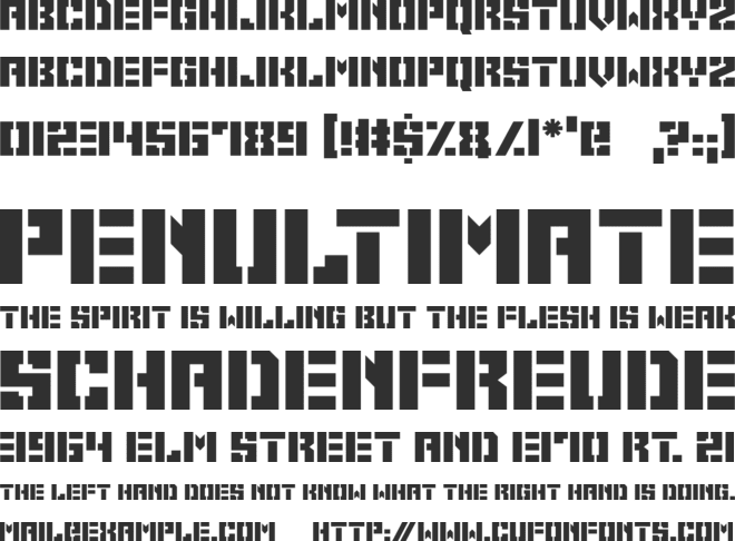 Space Cadets font preview
