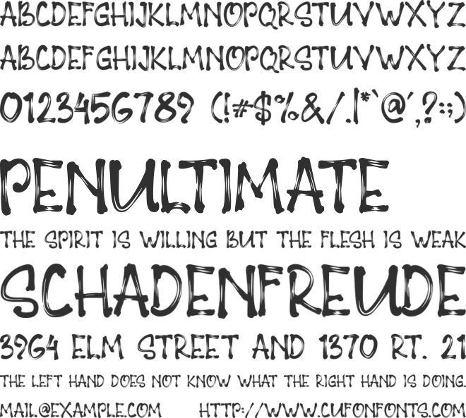 PAGEONE font preview
