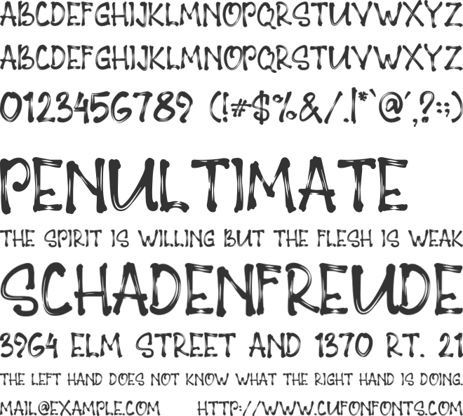 PAGEONE font preview