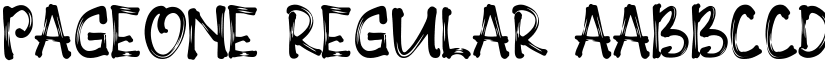 PAGEONE Regular font
