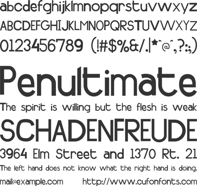 Huvittelukeskus font preview