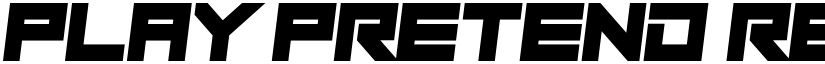 Play Pretend Regular font