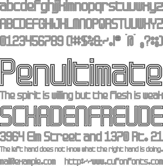 Linestrider font preview