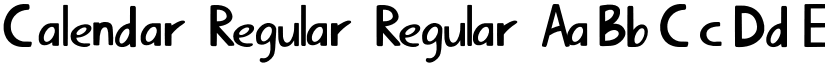 Calendar Regular Regular font