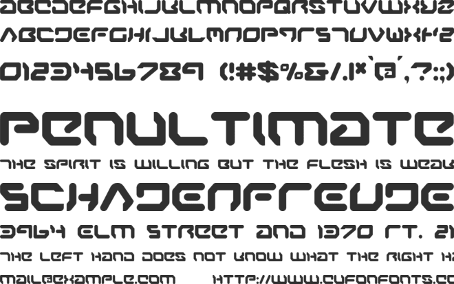 Airstrip One font preview