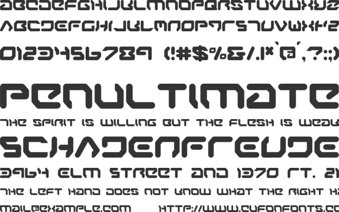 Airstrip One font preview