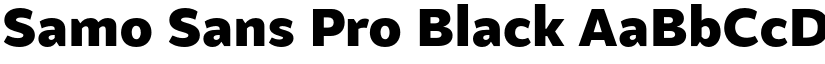Samo Sans Pro Black font
