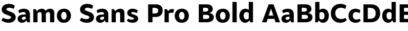 Samo Sans Pro Bold font