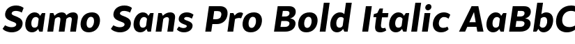 Samo Sans Pro Bold Italic font