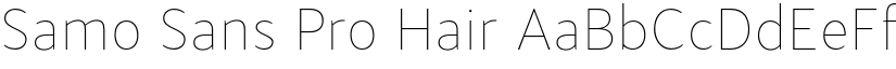 Samo Sans Pro Hair font