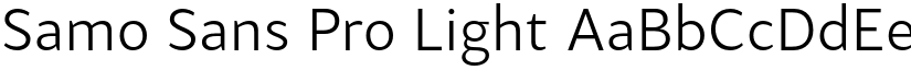 Samo Sans Pro Light font