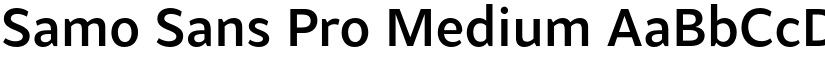 Samo Sans Pro Medium font