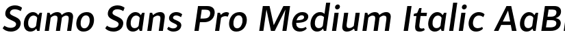 Samo Sans Pro Medium Italic font