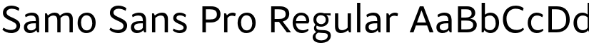 Samo Sans Pro Regular font