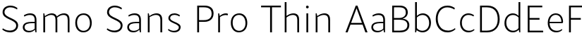 Samo Sans Pro Thin font