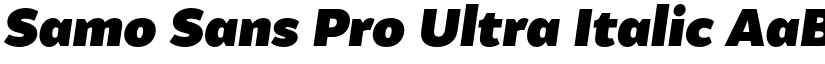 Samo Sans Pro Ultra Italic font