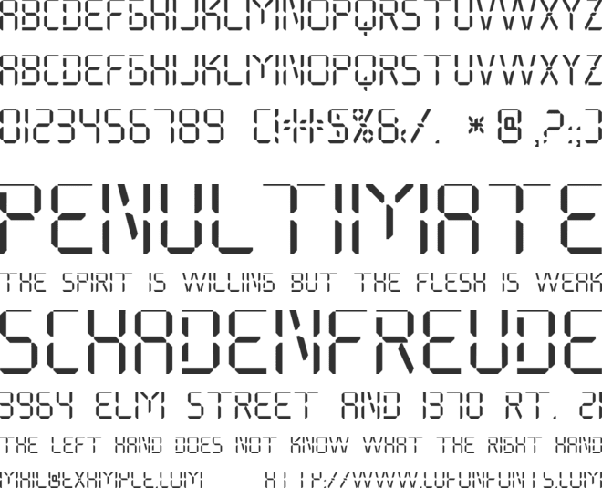 My Display St font preview
