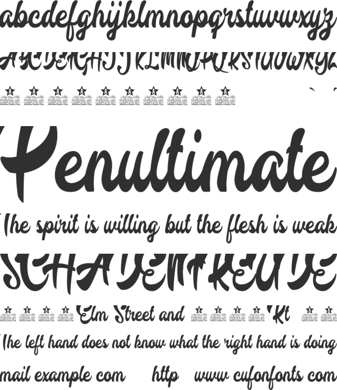 Barbecue Personal Use font preview