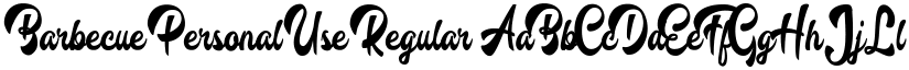 Barbecue Personal Use Regular font