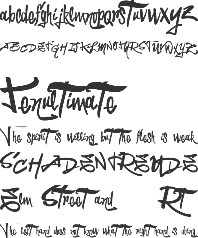 Vtks LaPrensitcha font preview