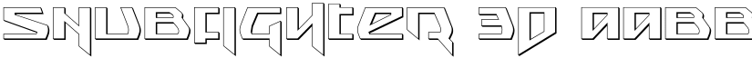 Snubfighter 3D font