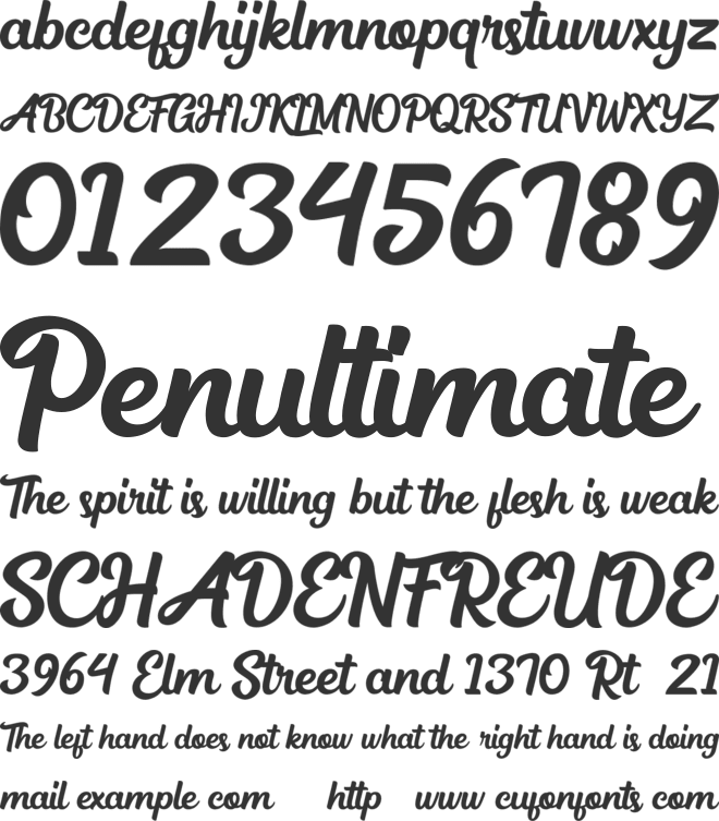 Medinah font preview