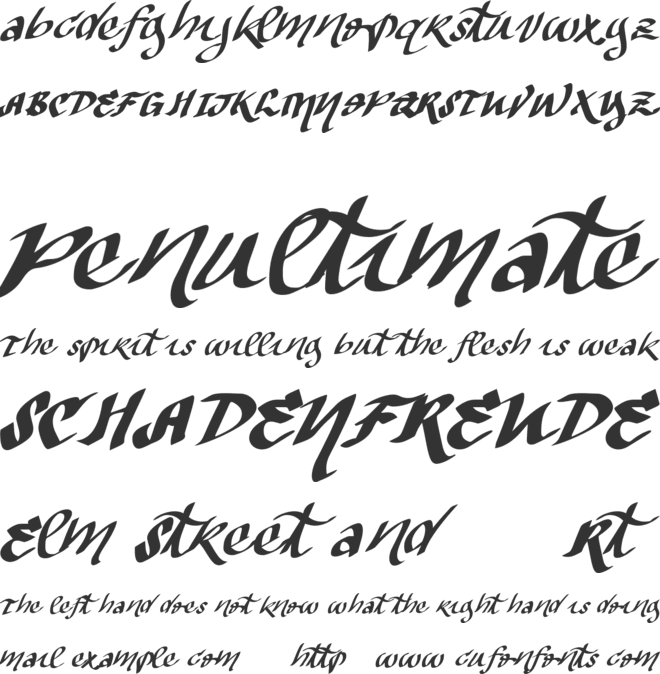 Vtks The Dark font preview