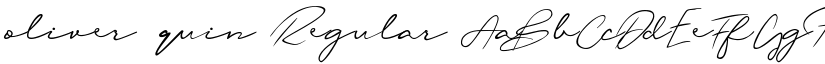 oliver quin Regular font