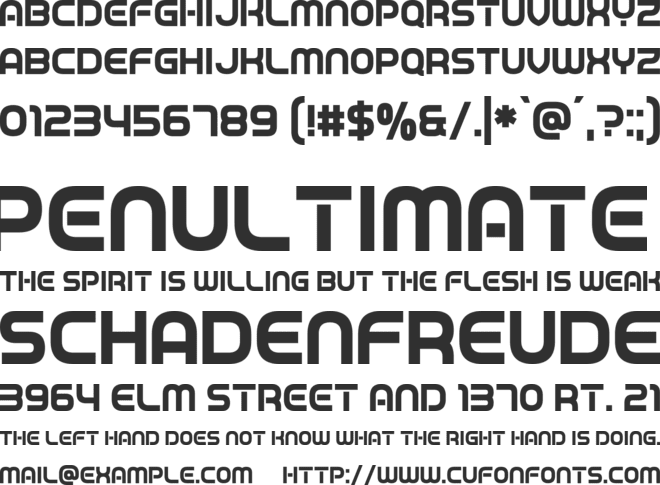 Game Played font preview