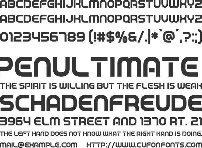 Game Played font preview