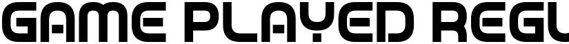 Game Played Regular font