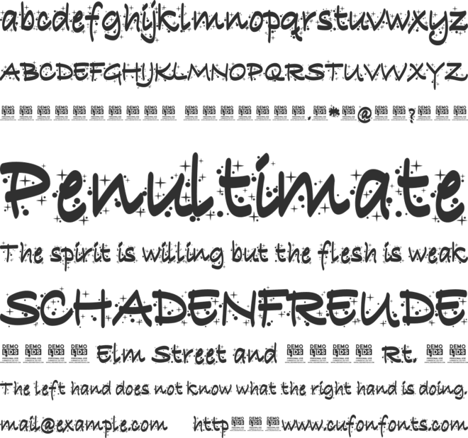 Christmas Reloaded PERSONAL USE font preview
