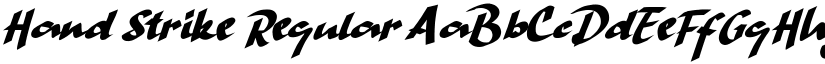 Hand Strike Regular font