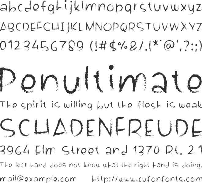 See You Nightmare font preview