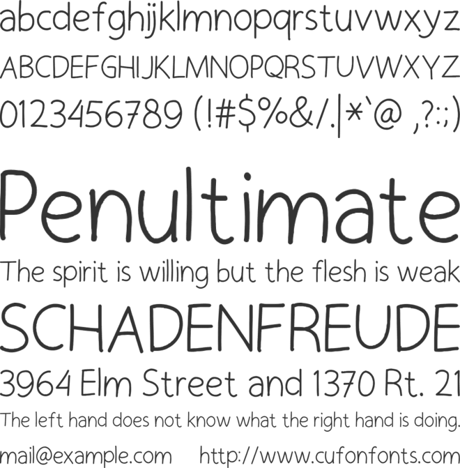 Komiko font preview