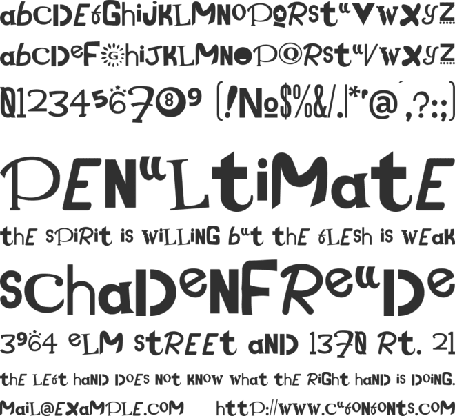 Spacelifter font preview