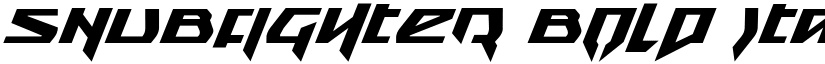 Snubfighter Bold Italic font
