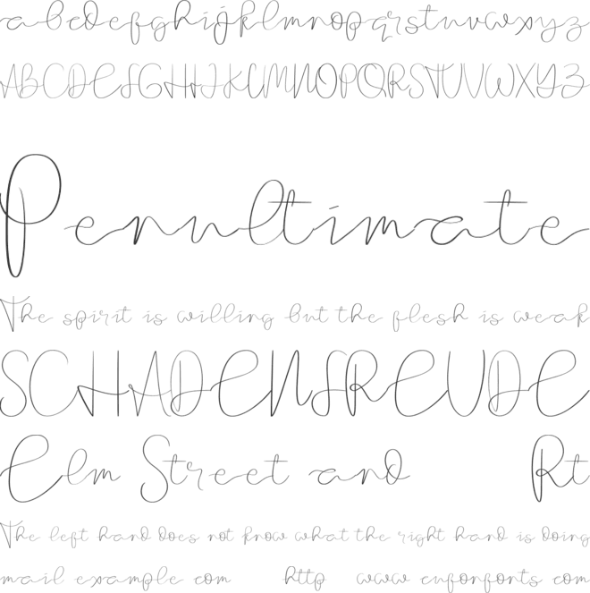 Founder font preview