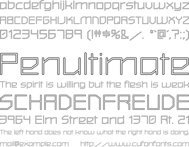 Squaredee font preview