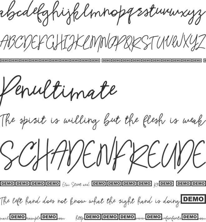 Rishangle font preview