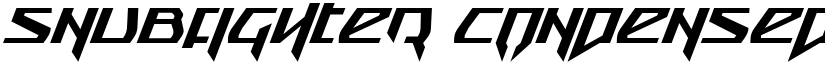 Snubfighter Condensed Italic font