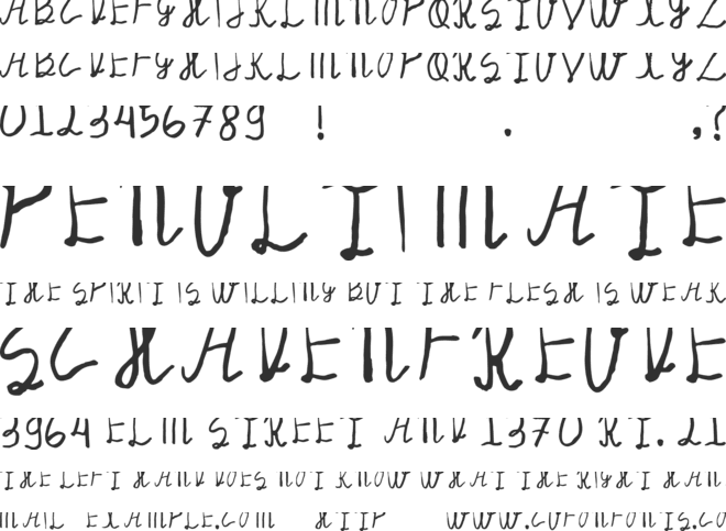 Manalatina font preview