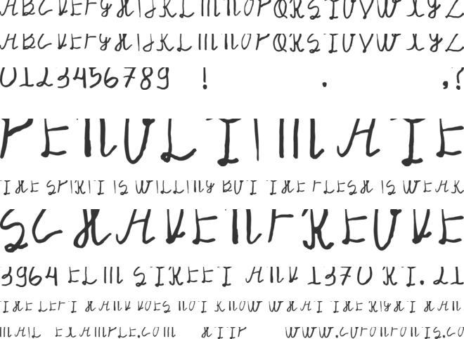 Manalatina font preview