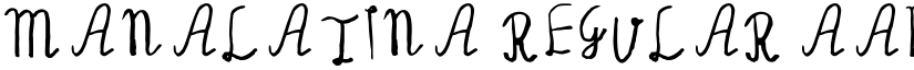 Manalatina Regular font