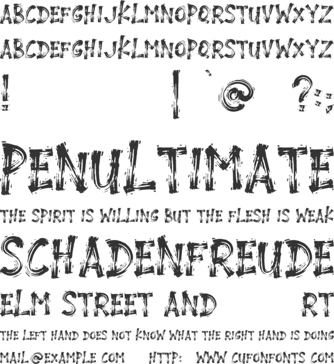 THEROCK font preview