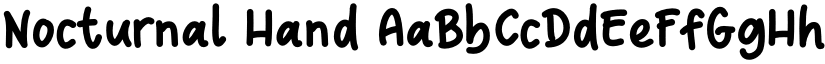 Nocturnal Hand font