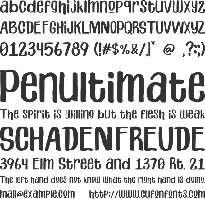 Primera font preview