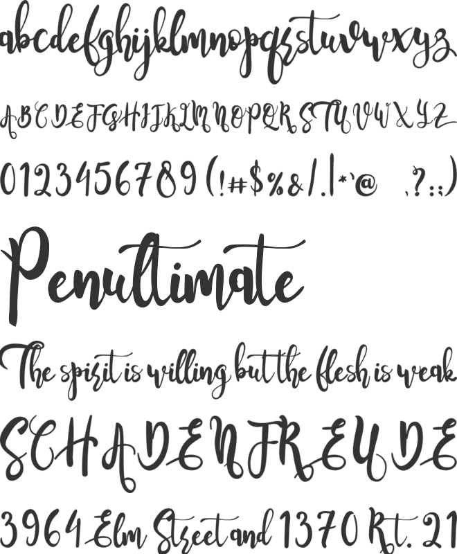 Gadista font preview