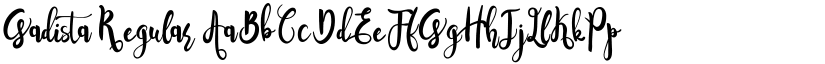 Gadista Regular font