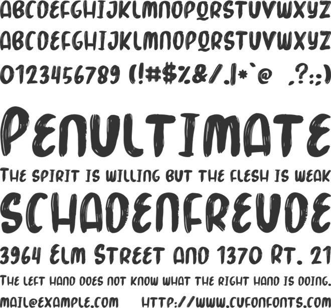 Marker Brush font preview